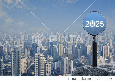 Business happy new year 2025 success concept Business happy new year 2025 success concept 121929276