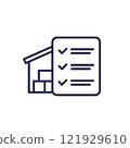inventory control line icon on white 121929610