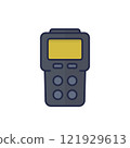 gas detector icon with outline 121929613