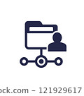 user directory, folder icon on white 121929617