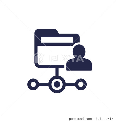 user directory, folder icon on white user directory, folder icon on white 121929617