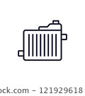 car radiator icon in line style 121929618