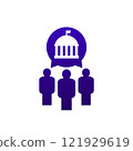 government workers, public service icon 121929619