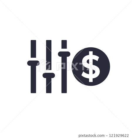 flexible price icon on white flexible price icon on white 121929622