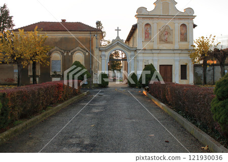 A man enter into a catholic cemetery A man enter into a catholic cemetery 121930036
