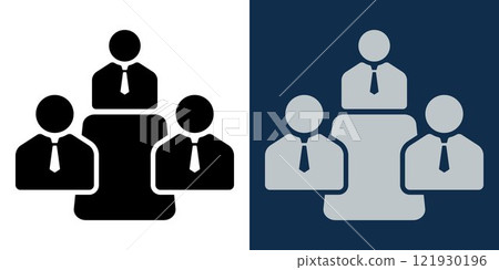 Board of Directors. Business Meeting Icon. Boardroom icon. Board of Directors Meeting. Team Presentation. 121930196