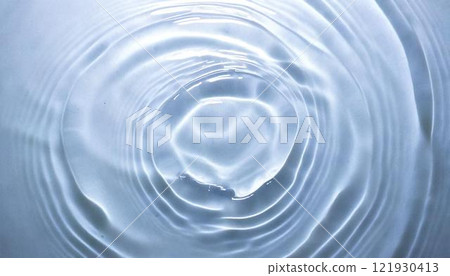 Image of lotion or serum. Expressing the moisture and freshness of water droplets. Transparent water ripple background. 121930413