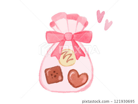 Cute handmade chocolate illustration 121930695