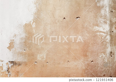 Concrete cement cracked wall texture  121931406