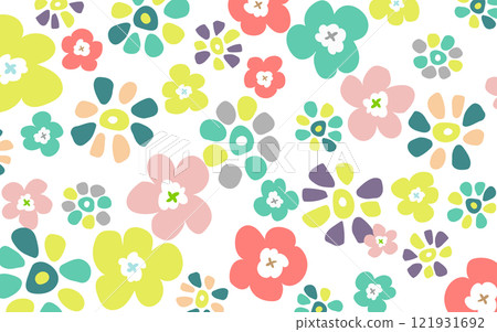 Scandinavian style floral background C07 Scandinavian style floral background C07 121931692