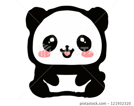 Cute panda hand-drawn illustration material 4 121932320