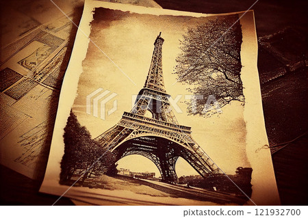 Eifel Tower in Paris, generative ai illustration showcasing the beauty and grandeur of the Parisian landmark Eifel Tower in Paris, generative ai illustration showcasing the beauty and grandeur of the Parisian landmark 121932700
