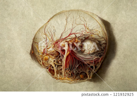 Teratoma, or dermoid cyst, illustration Teratoma, or dermoid cyst, illustration 121932925