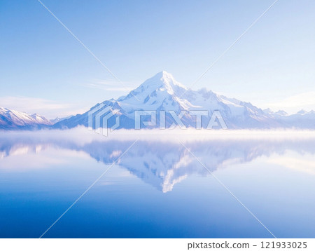 欣賞雪山和寧靜湖泊的壯麗景色 欣賞雪山和寧靜湖泊的壯麗景色 121933025
