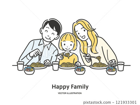 一家三口吃飯 121933301