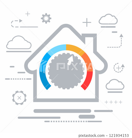Temperature gauge controller, warm and cold. 121934153
