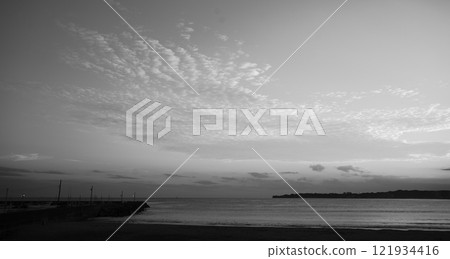 Evening sky and sea 121934416