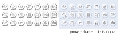 Roller coaster, Carousels and Shopping bag line icons. White pin 3d buttons, chat bubbles icons. Pack of Opened gift, Grill, Honeymoon travel icon. Vector Roller coaster, Carousels and Shopping bag line icons. White pin 3d buttons, chat bubbles icons. Pack of Opened gift, Grill, Honeymoon travel icon. Vector 121934448