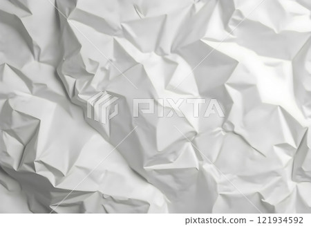 Textured white crumpled paper background adds depth to artistic designs and creative projects Textured white crumpled paper background adds depth to artistic designs and creative projects 121934592