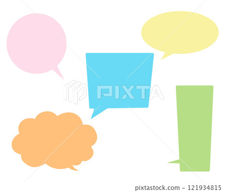 Colorful speech bubbles set Colorful speech bubbles set 121934815