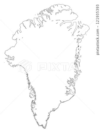 Blank map of Greenland 121935393