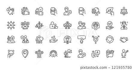 Organic tested, People vaccination and Couple line icons pack. AI, Question and Answer, Map pin icons. Fingerprint, Social distance, Approved checkbox web icon. Vector Organic tested, People vaccination and Couple line icons pack. AI, Question and Answer, Map pin icons. Fingerprint, Social distance, Approved checkbox web icon. Vector 121935780