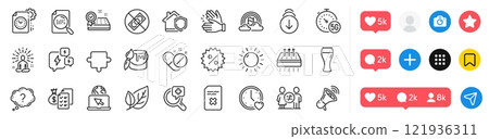 Delete file, Brush and Breathable mattress line icons pack. Social media icons. Megaphone, Clapping hands, Project deadline web icon. Internet, Mattress guarantee, Medical analyzes pictogram. Vector Delete file, Brush and Breathable mattress line icons pack. Social media icons. Megaphone, Clapping hands, Project deadline web icon. Internet, Mattress guarantee, Medical analyzes pictogram. Vector 121936311