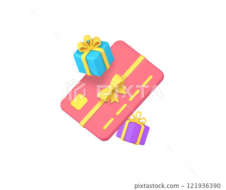 Credit debit card financial banking gift bonus 3d icon realistic vector illustration Credit debit card financial banking gift bonus 3d icon realistic vector illustration 121936390