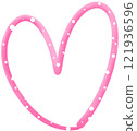 Dot pink heart 121936596