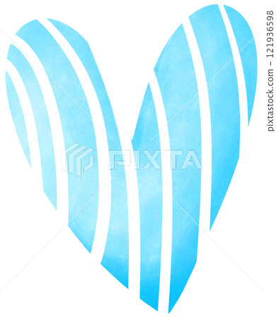 Stripe blue heart Stripe blue heart 121936598