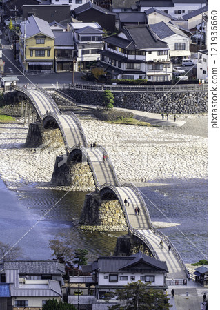 Kintai Bridge seen from Iwakuni Castle 121936660
