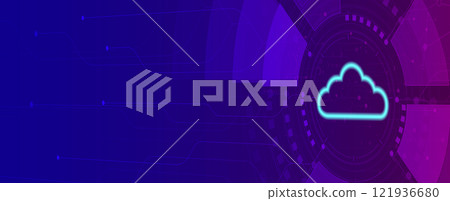 Cloud technology ransfer digital data on circuit board Cloud technology ransfer digital data on circuit board 121936680