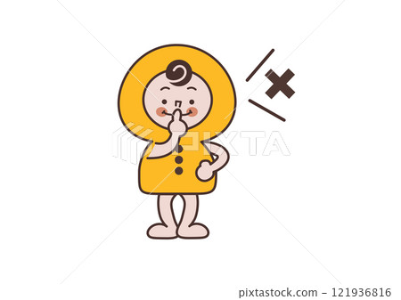 A character posing in a "Keep Quiet" pose A character posing in a "Keep Quiet" pose 121936816