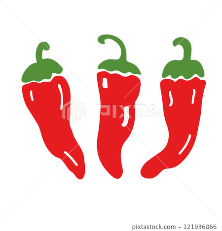 Pepper red chili isolate on white background Pepper red chili isolate on white background 121936866