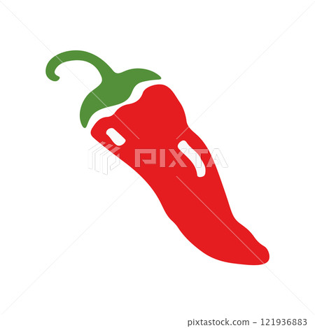 Pepper red chili isolate on white background Pepper red chili isolate on white background 121936883