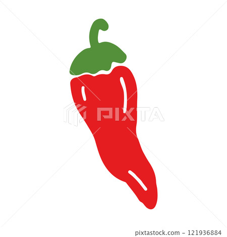 Pepper red chili isolate on white background Pepper red chili isolate on white background 121936884