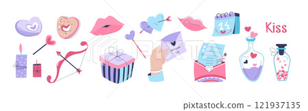 Romantic Symbols And Valentine Objects 121937135