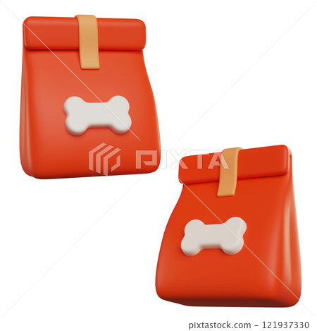 dog food package 3D icon dog food package 3D icon 121937330