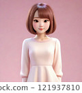 Brown hair bob girl 121937810
