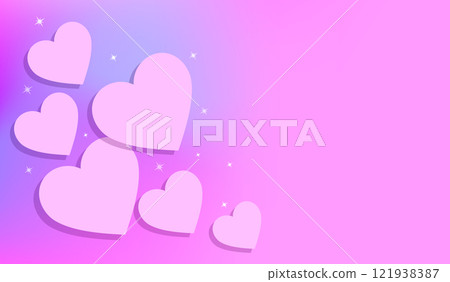 Pink hearts on soft gradient abstract background. Pink hearts on soft gradient abstract background. 121938387