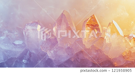 Ethereal background with sparkling crystals 121938905