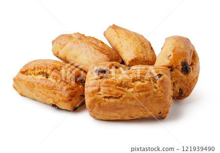 Freshly baked pastries stacked together showcasing golden brown color and a delightful texture perfect for dessert or snack time 121939490
