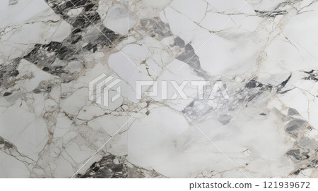 White and grey luxurious marble texture background 121939672