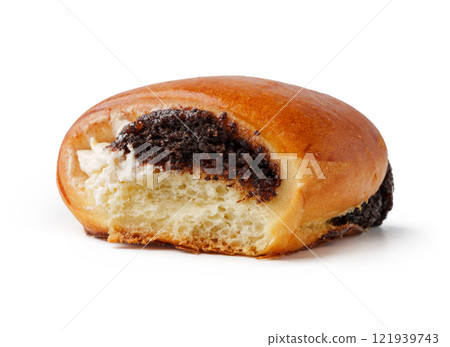 Delicious dessert with a rich filling seen in a bright setting perfect for a sweet treat 121939743