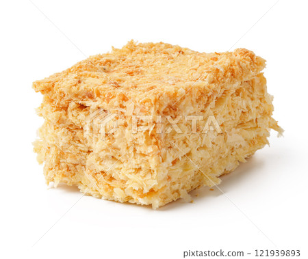 Creamy coconut coconut cake with layers of fluffy texture and sweet flavor perfect for dessert lovers Creamy coconut coconut cake with layers of fluffy texture and sweet flavor perfect for dessert lovers 121939893