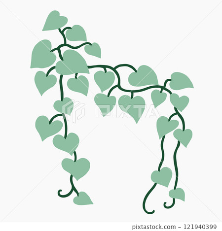 Floral ivy drawing decorative ornament flat design. 121940399