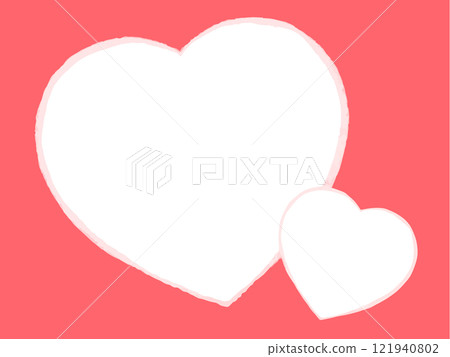 Pink heart frame hand-drawn hearts Pink heart frame hand-drawn hearts 121940802