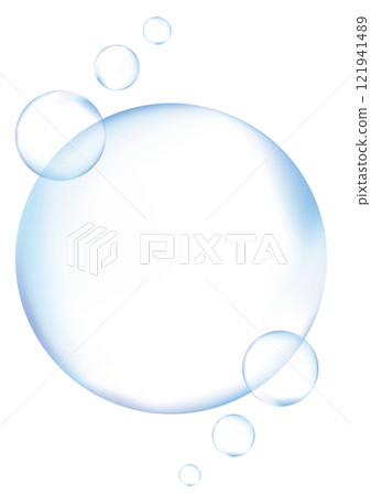 透明肥皂泡插畫框架 121941489