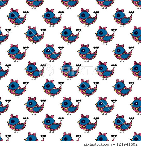 Seamless pattern. Folk ornament. Pattern in hand drawn style Seamless pattern. Folk ornament. Pattern in hand drawn style 121941602