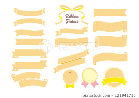 Various ribbon headings and title frames set Various ribbon headings and title frames set 121941715